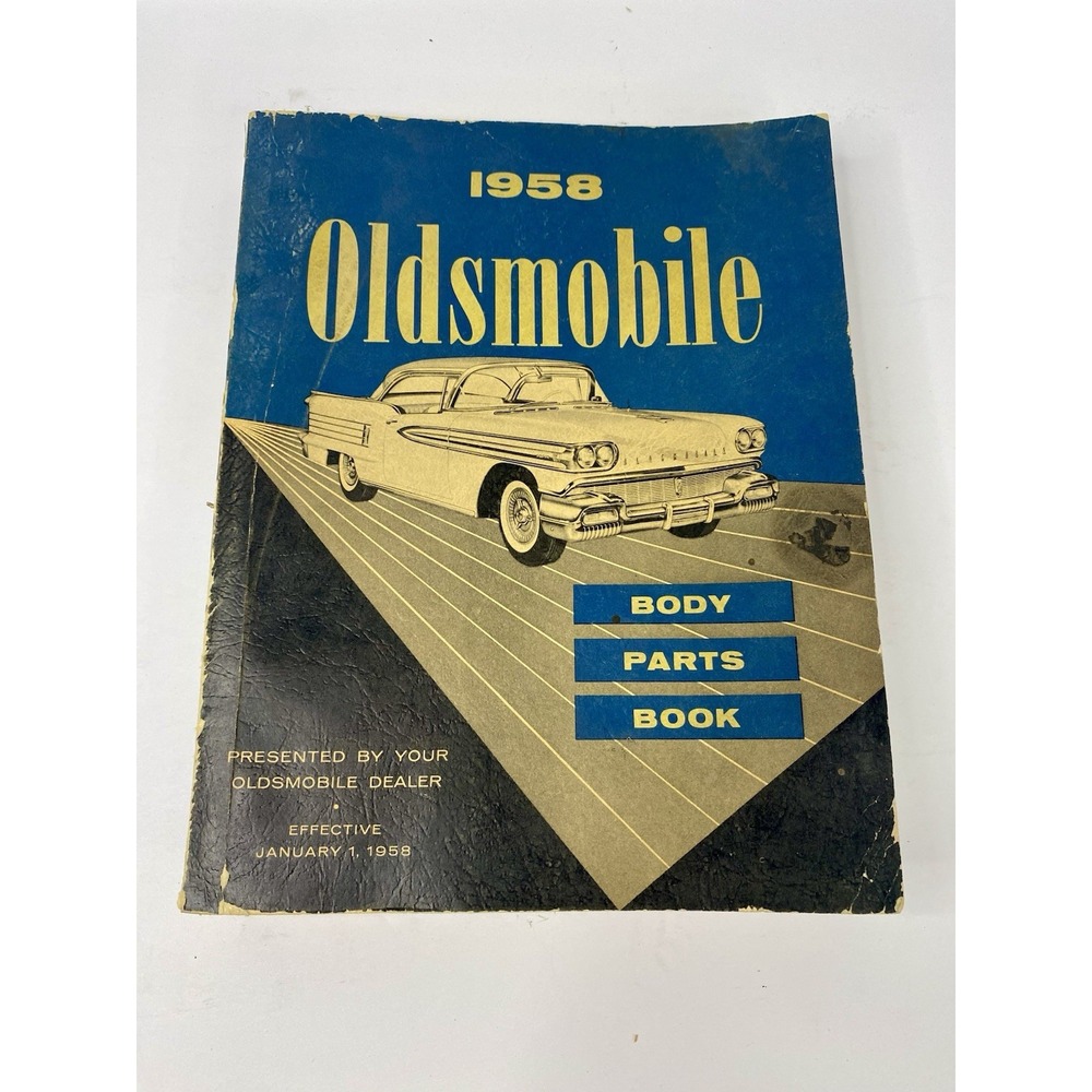 1958 Oldsmobile Master Parts List Body Parts Guide Manual Book General Motors